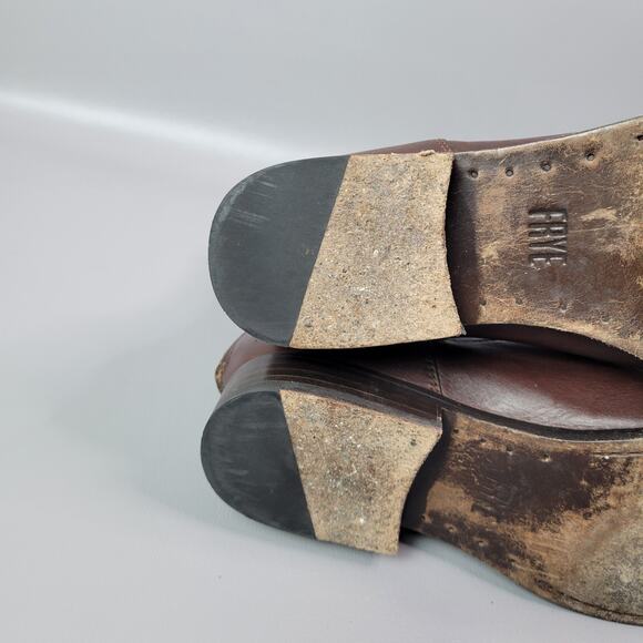 Frye Melissa Button Zip Short Ankle Boots Brown Womens Size 8.5 M - Picture 15 of 16